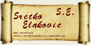 Sretko Elaković vizit kartica